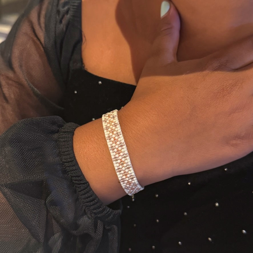 Madeleine Minimalist Bracelet - Pink & Purple