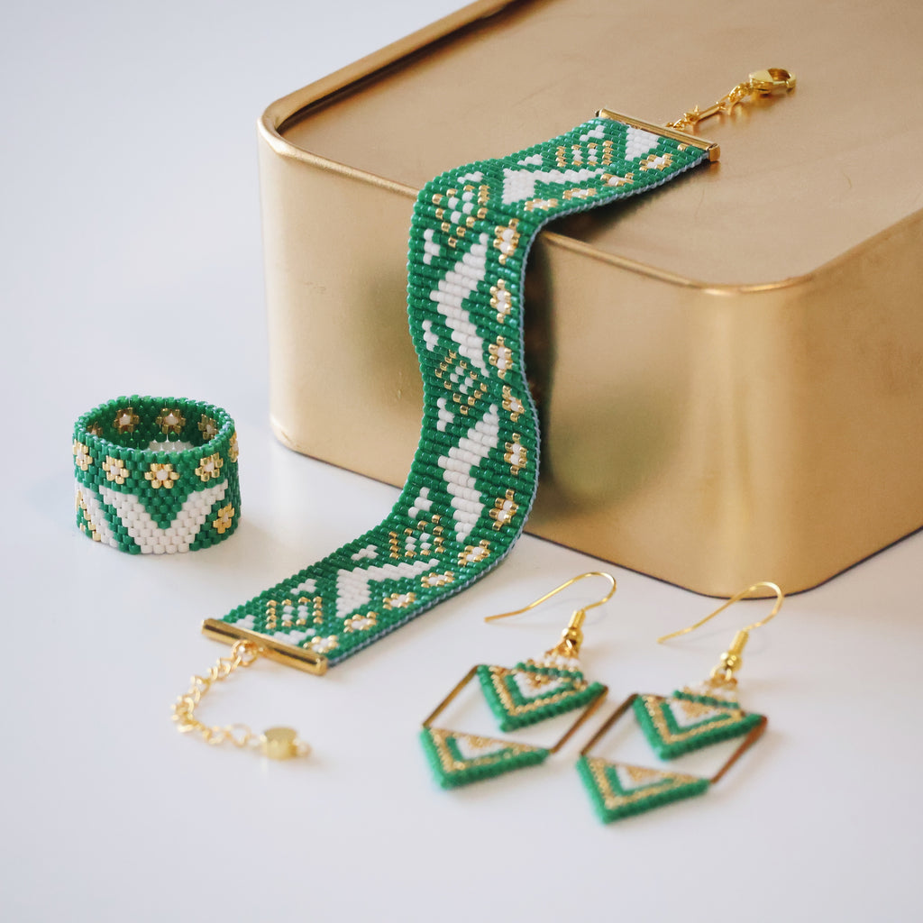 Jane Bold Ring - Green