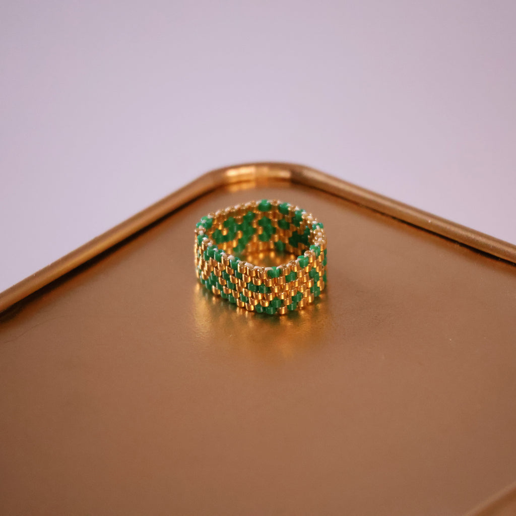 Olivia Minimalist Ring - Green