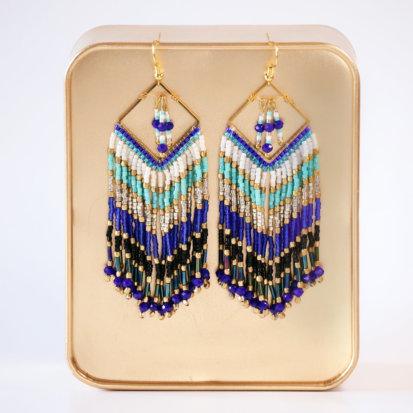 Kanta Bold Earrings - Blue