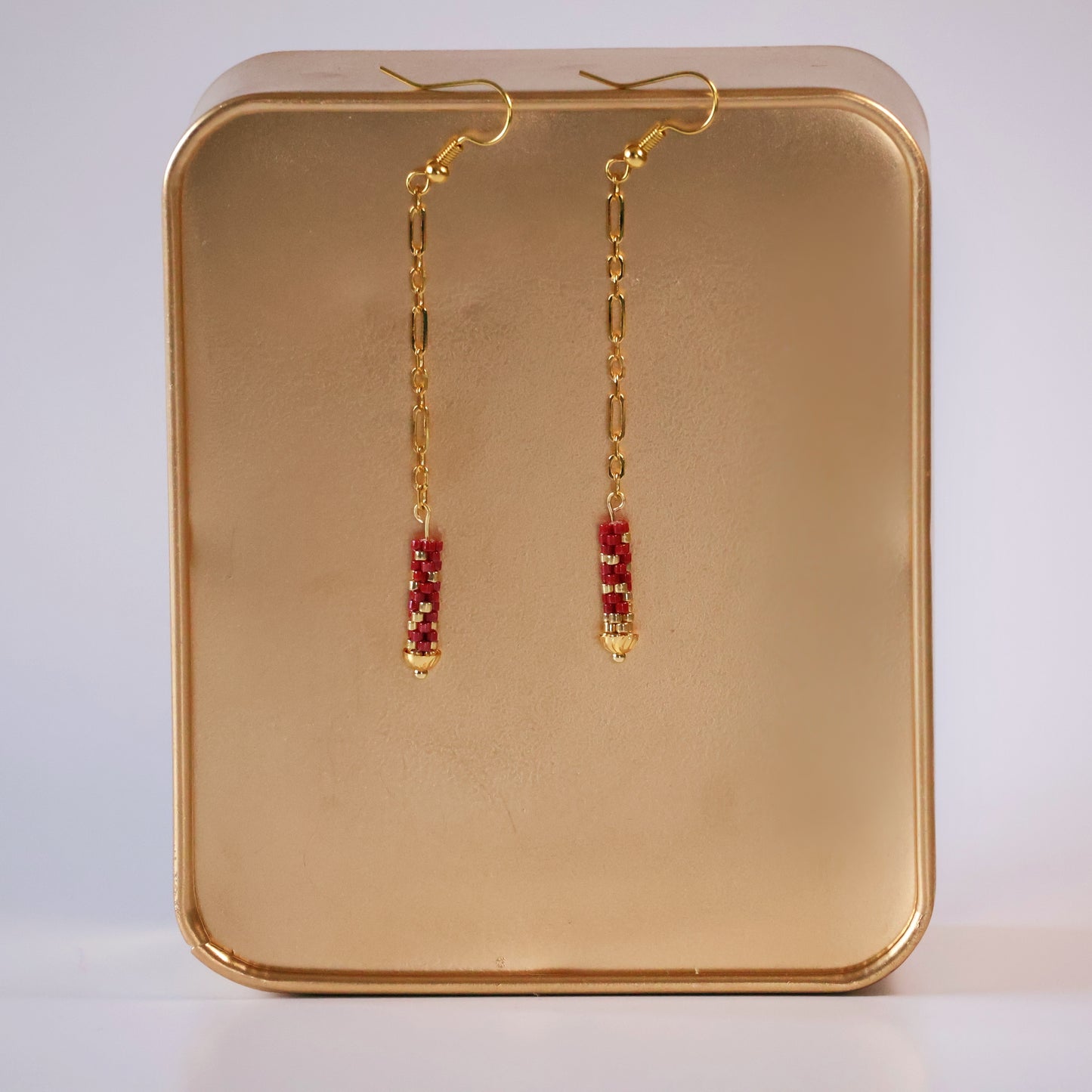 Olivia Delicate Earrings - Red