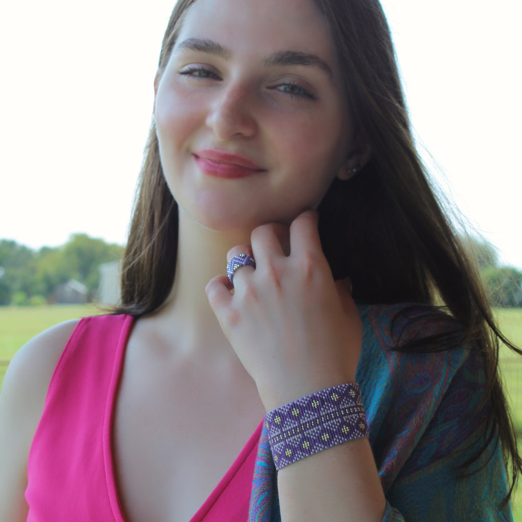Rachel Bold Bracelet - Purple