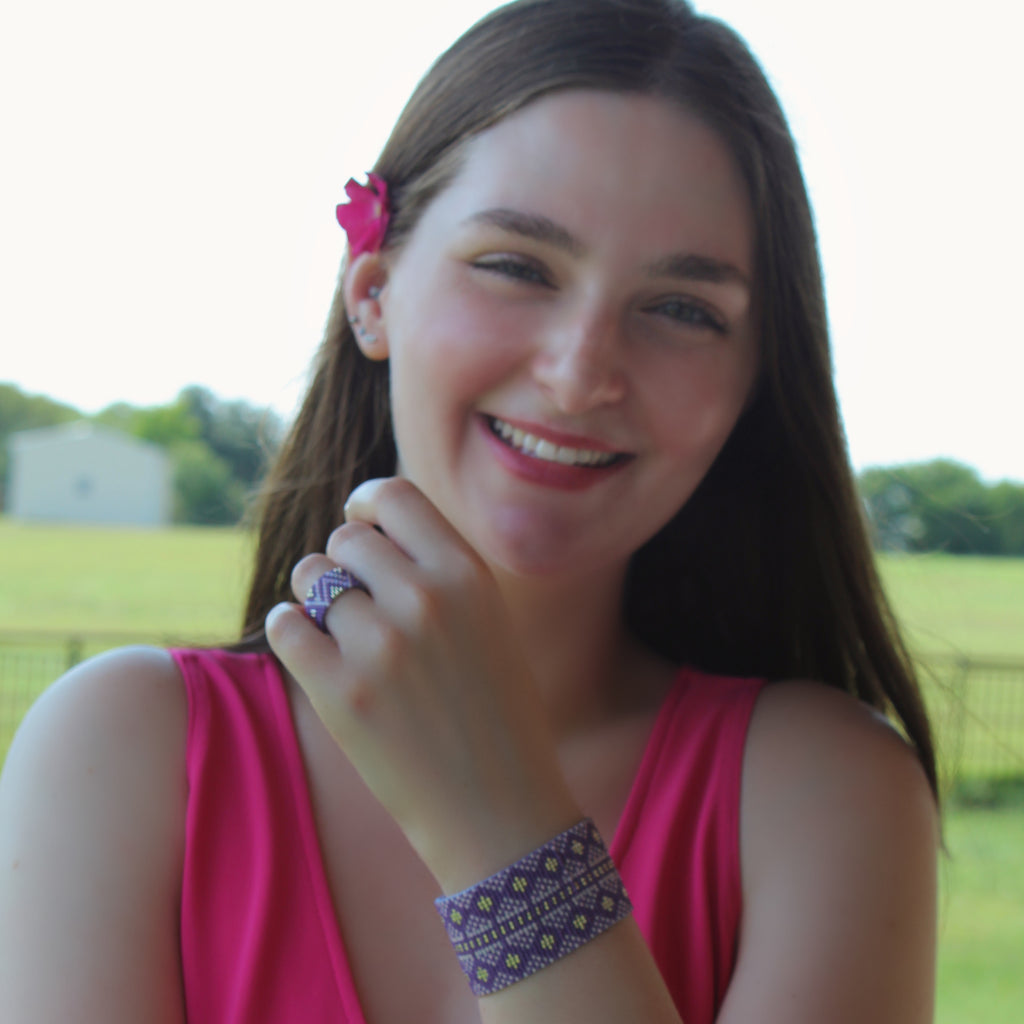 Rachel Bold Bracelet - Purple