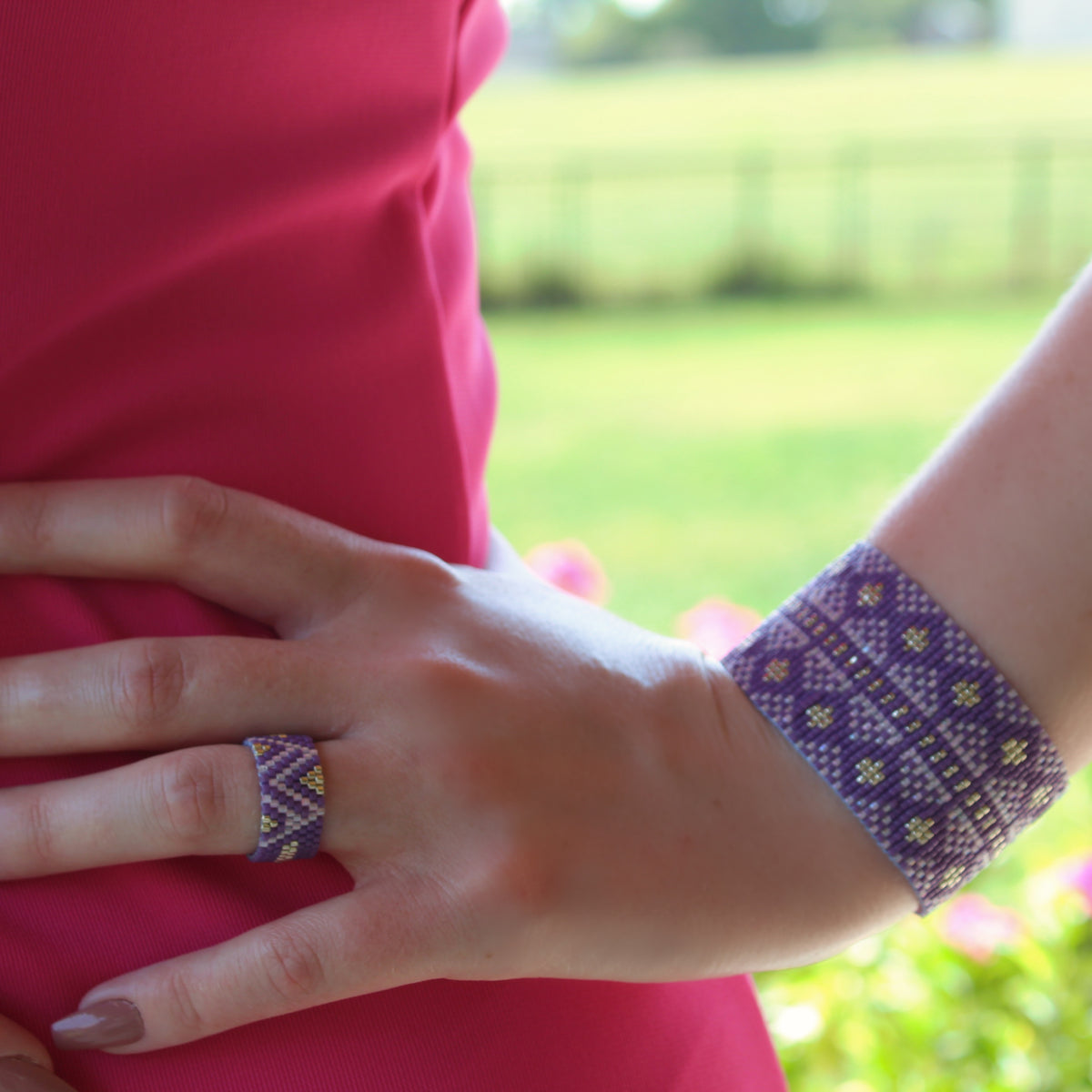 Rachel Bold Bracelet - Purple
