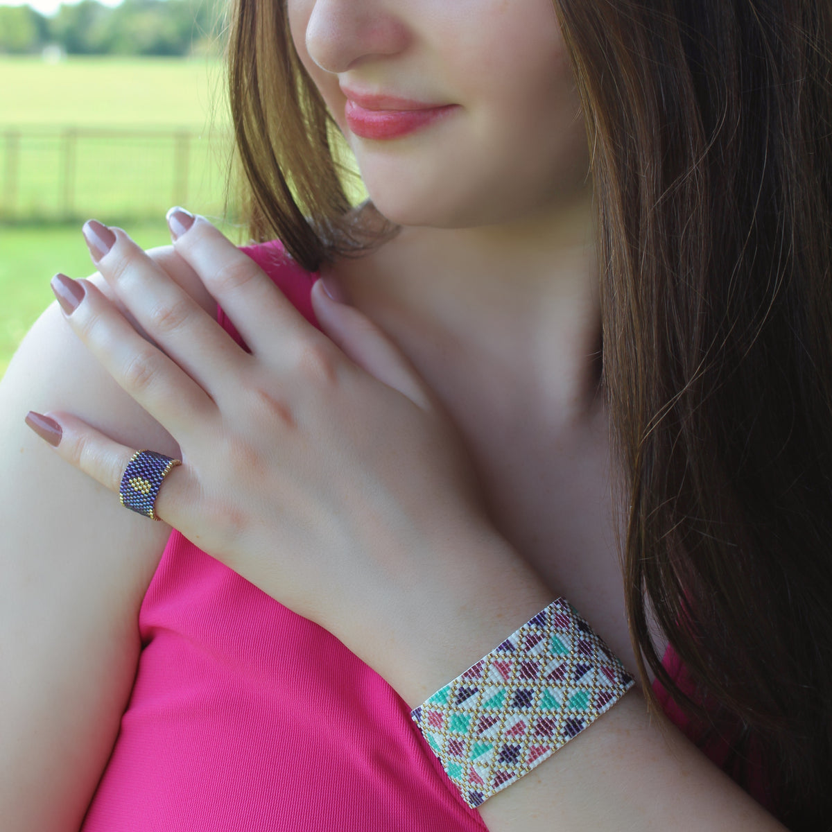 Pailey Bold Ring - Purple