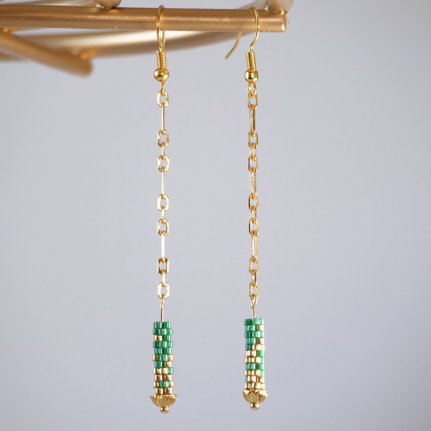 Olivia Delicate Earrings - Green