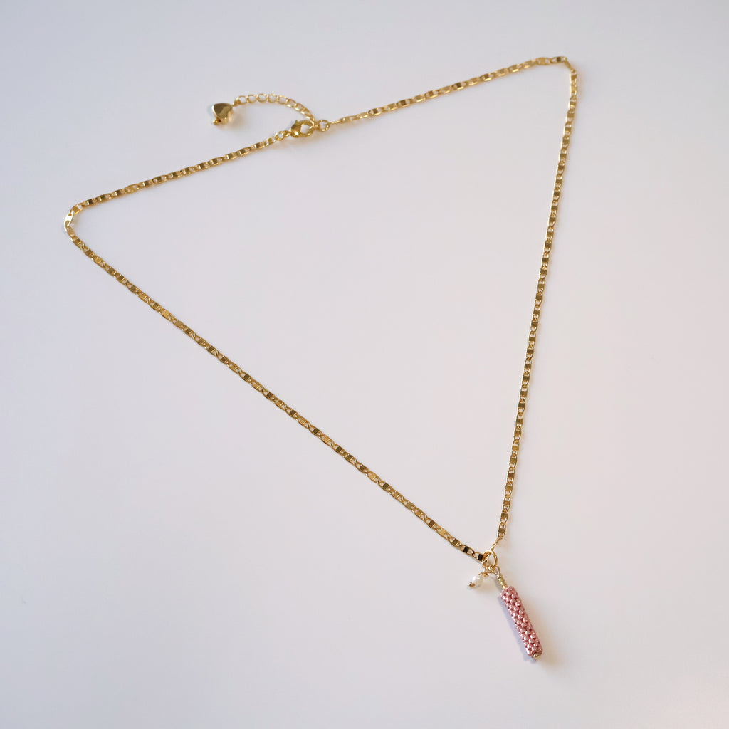 Olivia Delicate Necklace - Pink