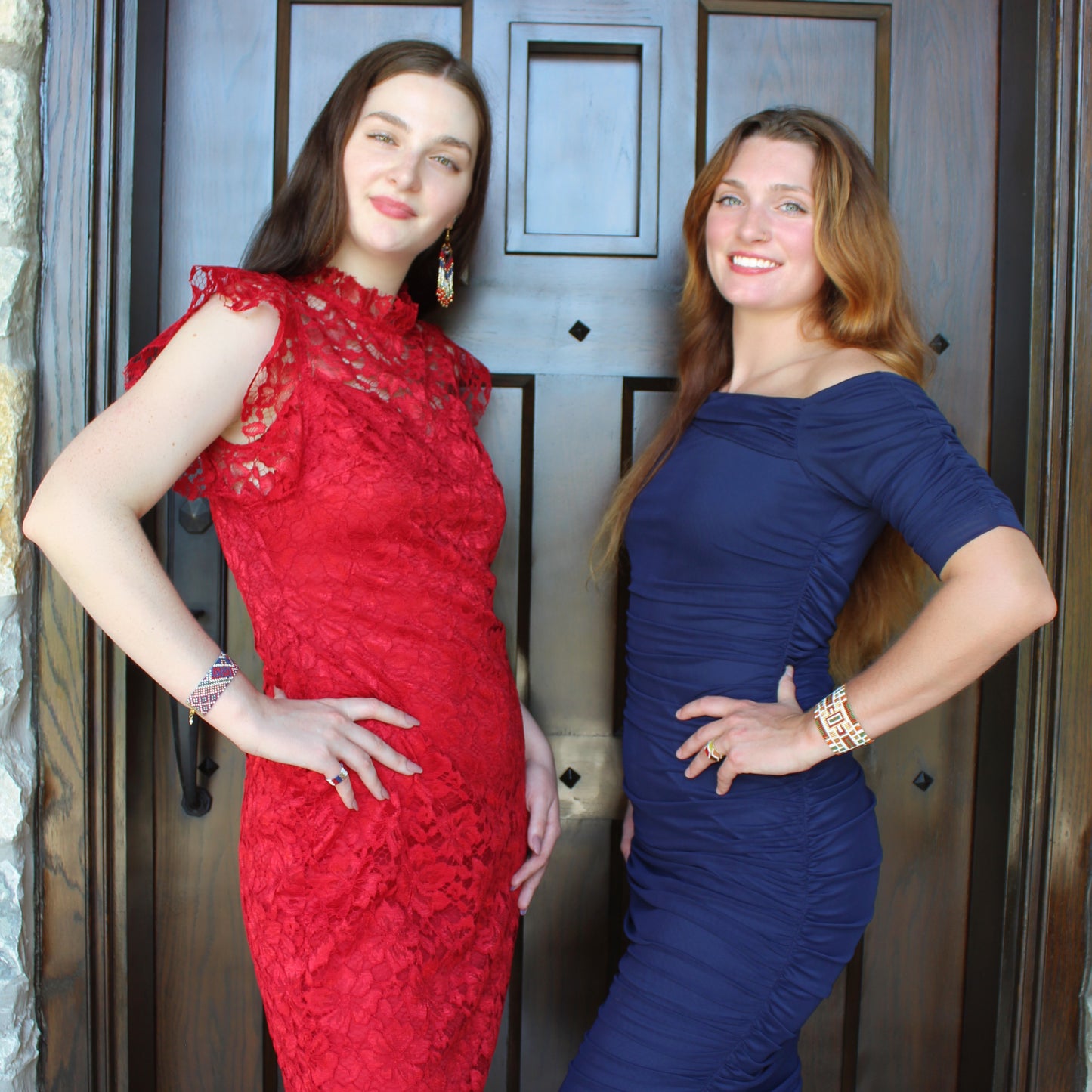 Kanta Bold Earrings - Red