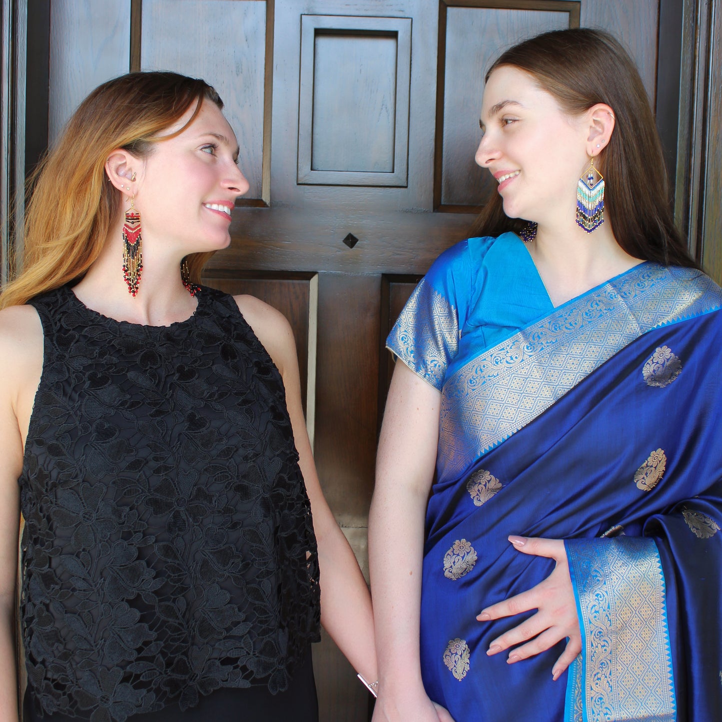 Kanta Bold Earrings - Blue