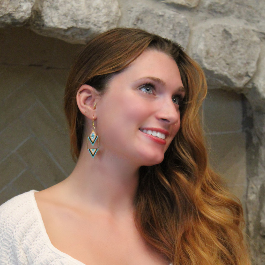 Joni Minimalist Earrings - Orange
