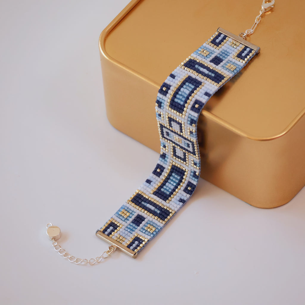 Raji Classic Bracelet - Blue & Silver