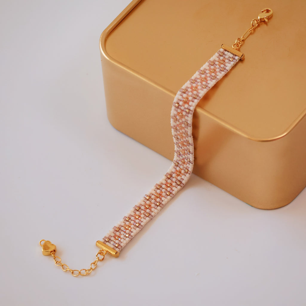 Madeleine Minimalist Bracelet - Pink & Purple