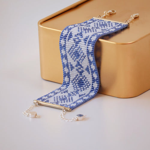 Madhavi Bold Bracelet - Blue