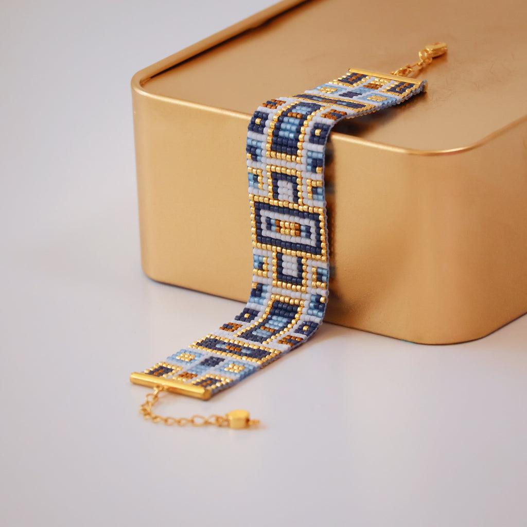 Raji Classic Bracelet - Blue & Gold