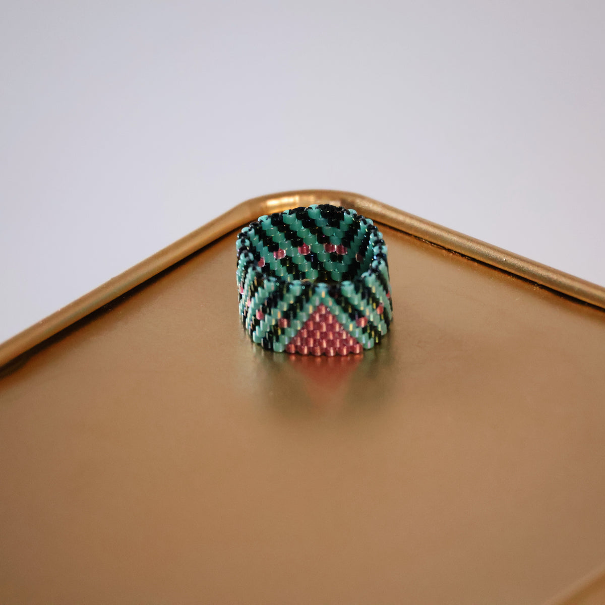 Sarah Classic Ring - Turq.
