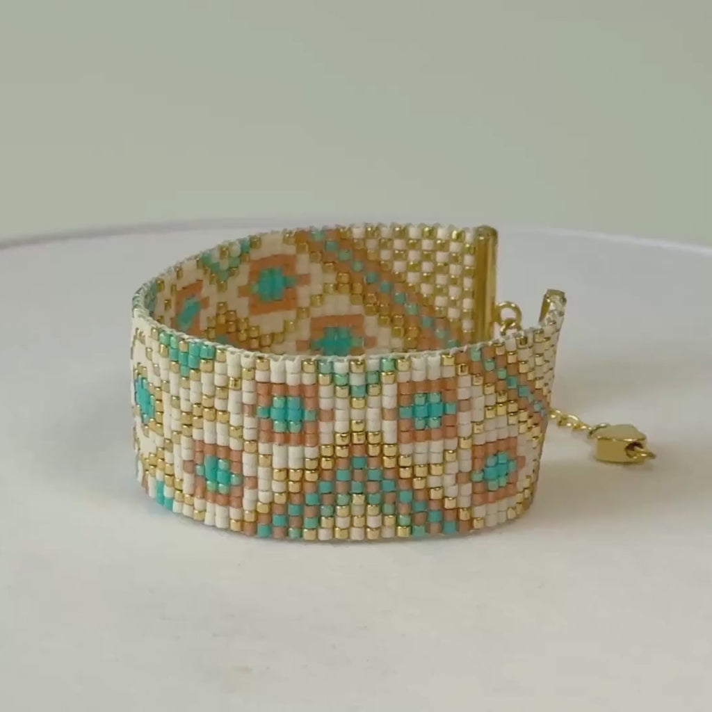 Gina Classic Bracelet - Pink & Turquoise