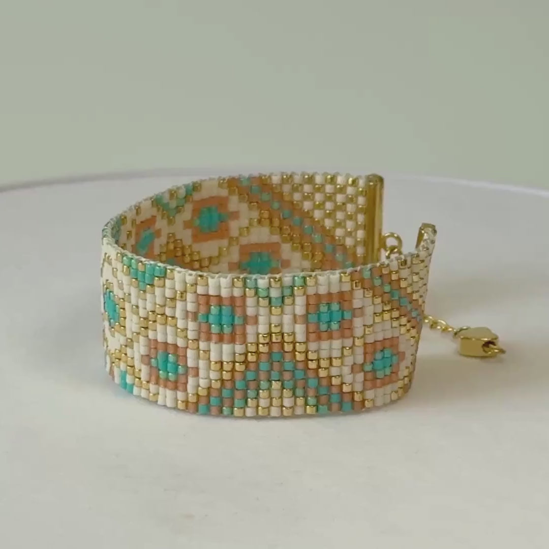 Gina Classic Bracelet - Pink & Turquoise