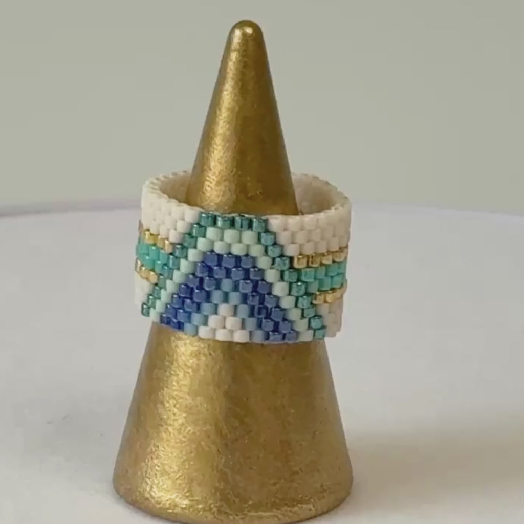 Lamiya Bold Ring - Blue