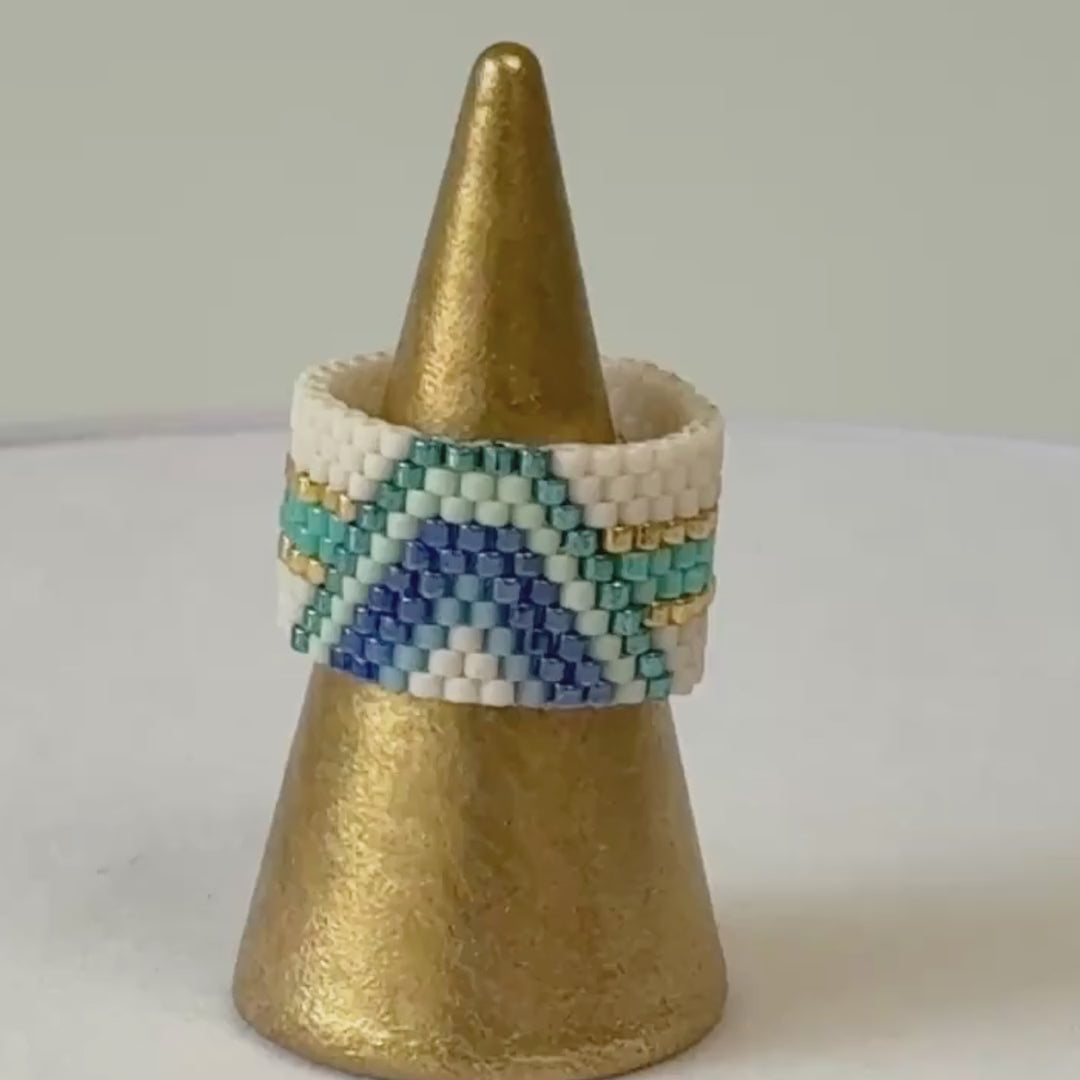 Lamiya Bold Ring - Blue