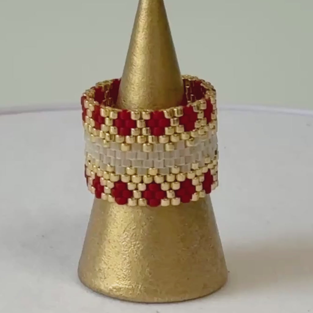 Kanta Bold Ring - Red