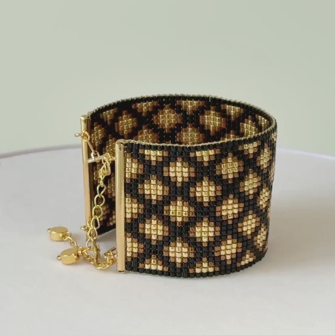 Elizabeth Bold Bracelet - Black & Gold