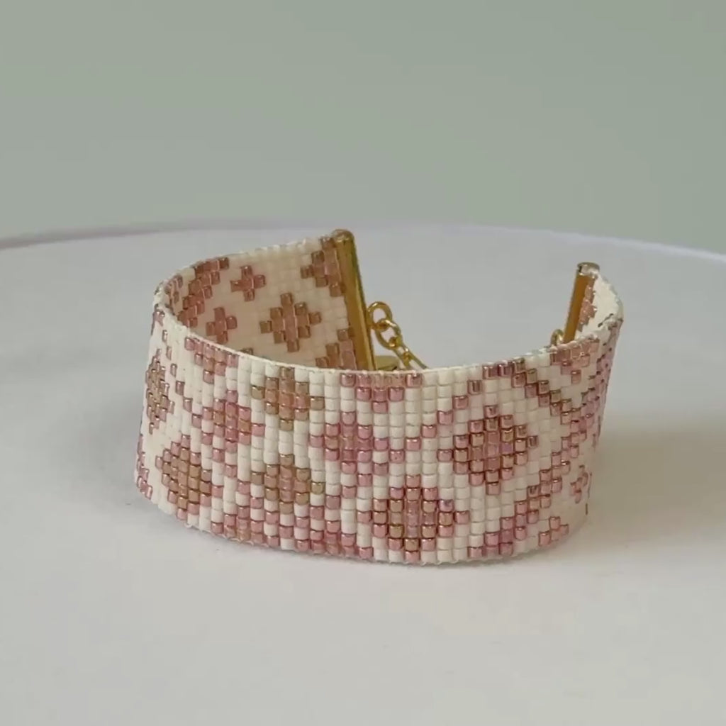 Gina Classic Bracelet - Pink & Gold
