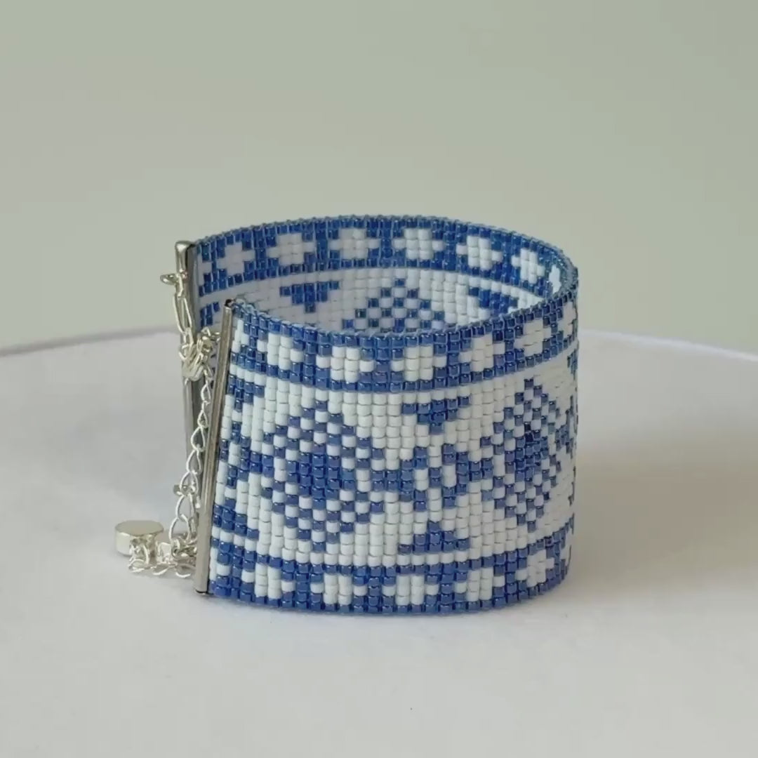 Madhavi Bold Bracelet - Blue