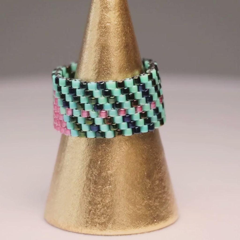 Sarah Classic Ring - Turq.