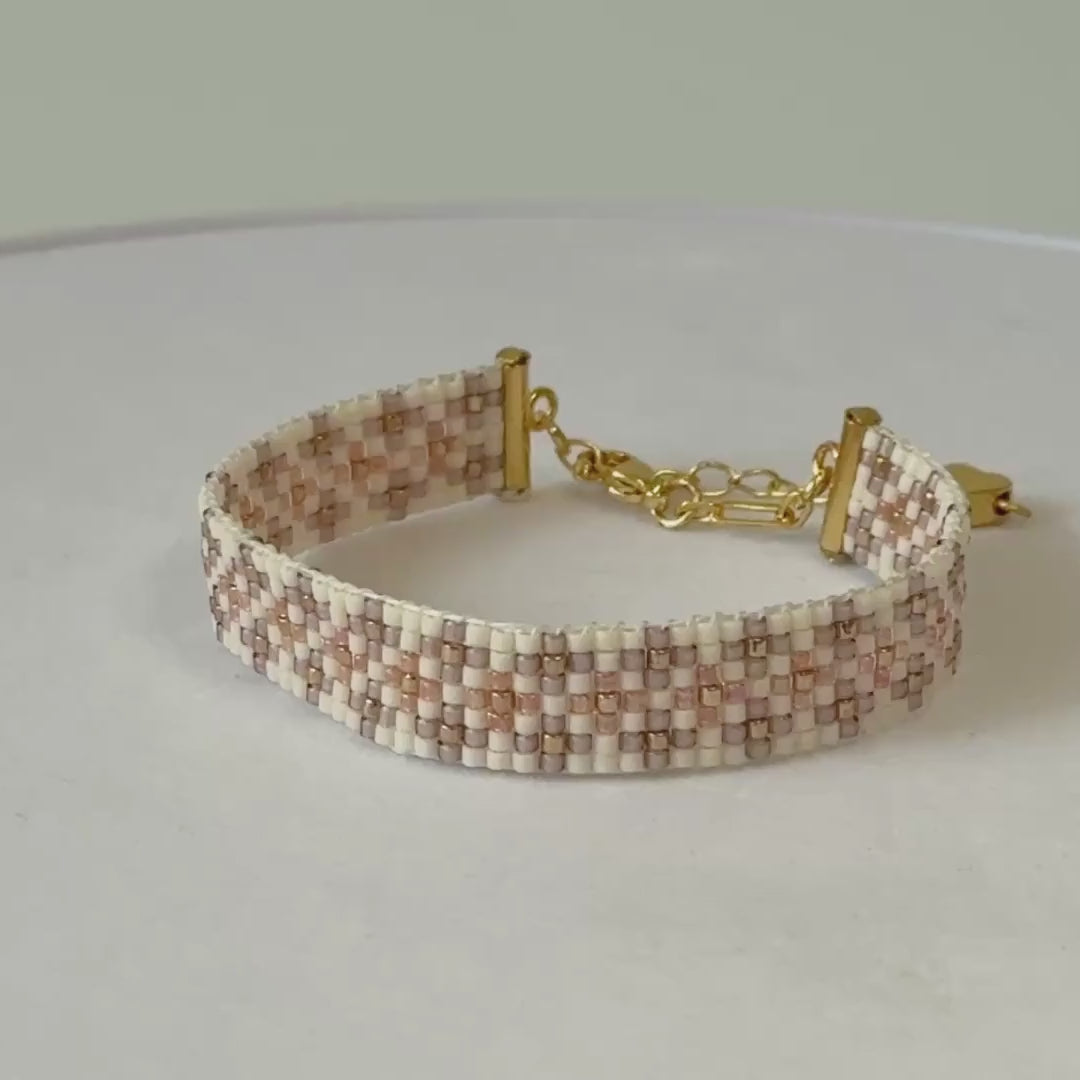 Madeleine Minimalist Bracelet - Pink & Purple